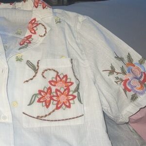 Embroidered White Set